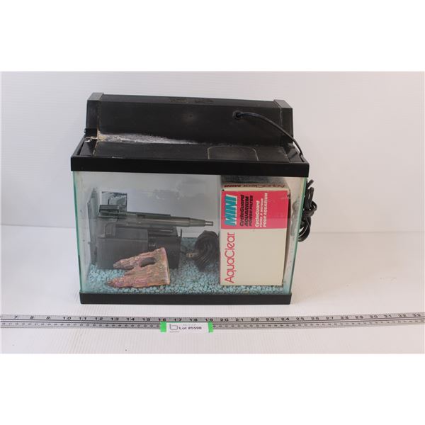 Aquarium w/ Accessories - 14" x 8.5" x 10" - AS IS