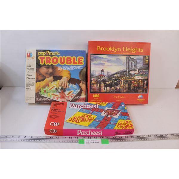 Parcheesi, Trouble. Brooklyn Heights Puzzle (AS IS)