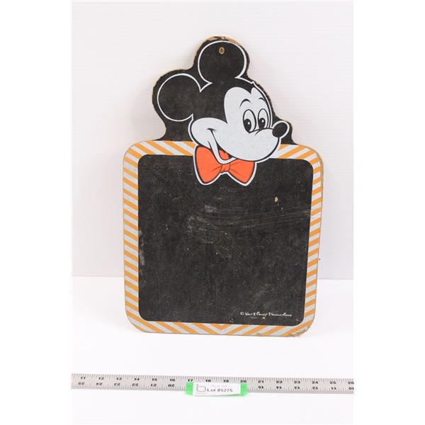 Vintage Mickey Mouse Chalkboard - Slight Damage To Top