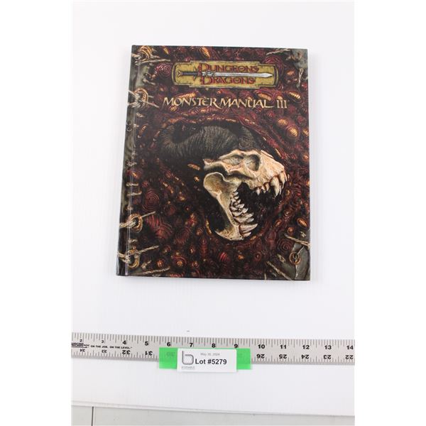 Dungeons & Dragons "Monster Manual III" Hard Cover Book
