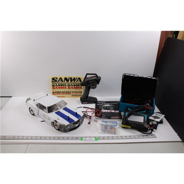 R/C Carbon Fiber Chassis '68 Camaro w/Sanwa Remote, X200 Intelligent Touch Screen AC/DC Charger, Acc