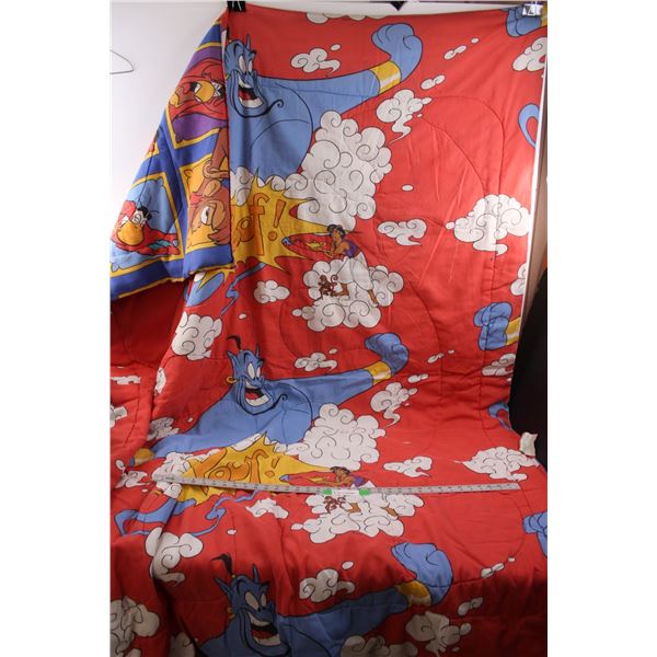 Vintage Twin Size Disney's "Aladdin" Childrens Blanket/Comforter