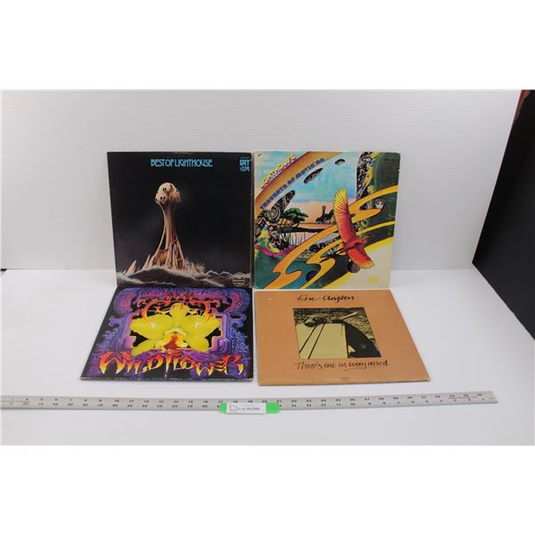 (4) Vinyl Records - "Best Of Lighthouse", "Lighthouse : Thoughts of Moving On", "The Cult : Wildflow