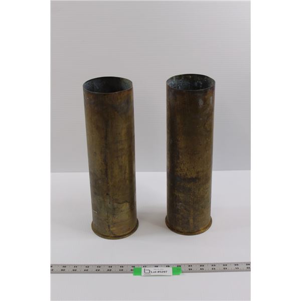 (2) 105mm M14 Brass Shell Casings