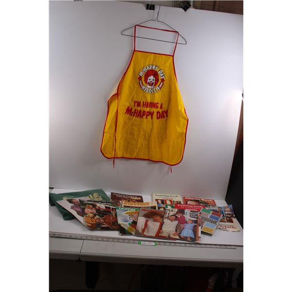 Knitting Literature (Books, Magazines), McDonalds "McHappy" Apron & WRLA Prairie Showcase Shopping B