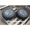 Image 1 : **(2) Honda ATV/UTV Rims w/ Bridgestone Dirt Hooks14 Tires (AT24x9-11)