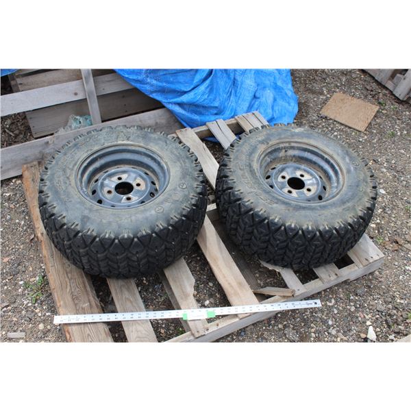 **(2) ATV/UTV Rims w/350 Mag Off Road 25x10.00-12 NHS Tires