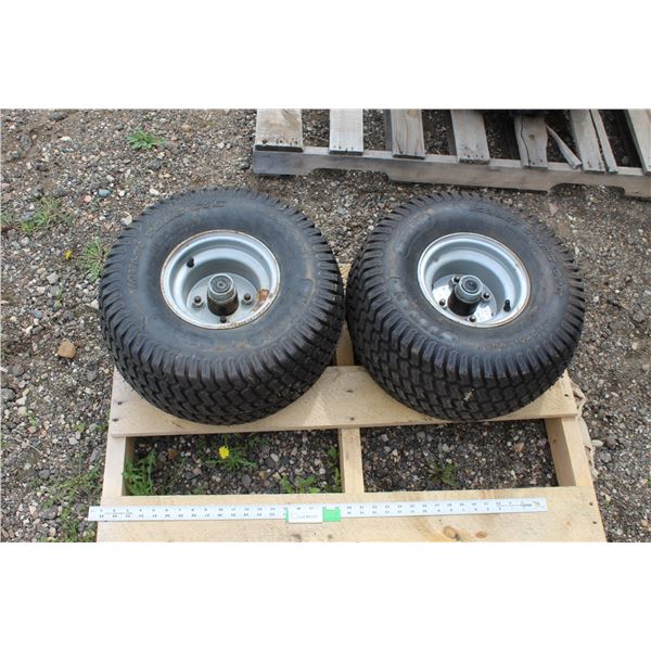 **(2) Utility Rims/Axles/Hubs w/Titan Multi-Trac C/S 20x10.00-8 NHS Tires