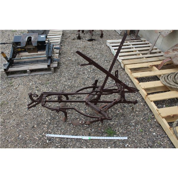 ** Antique Horse Drawn Garden Cultivator - Incomplete (Missing Front Wheel)