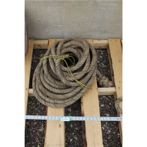 ** Approximately 50'x1.5" Of Jute/Sisal/Hemp Rope