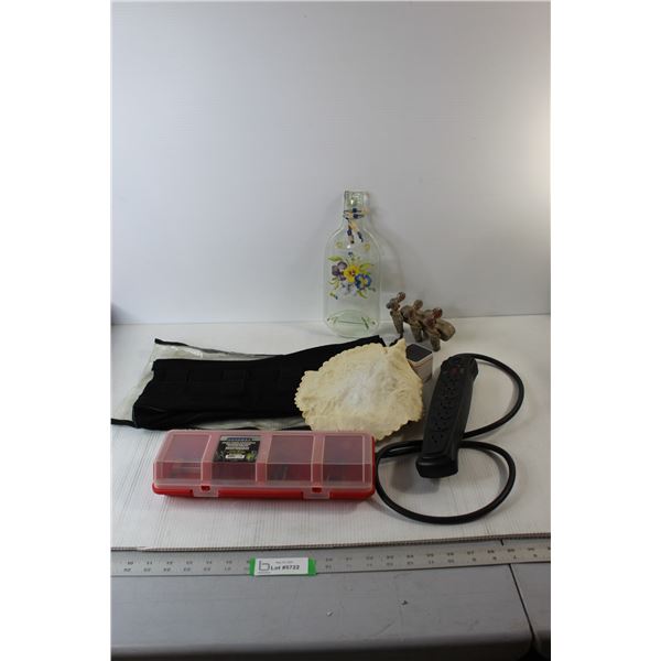 Leather Boot Covers, Extension Cord, Mini Cube Speaker, Misc.