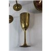 Image 3 : Brass Pitcher & (4) Brass Goblets