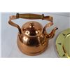 Image 4 : Candle Bases, Brass Plates, Copper Teapot