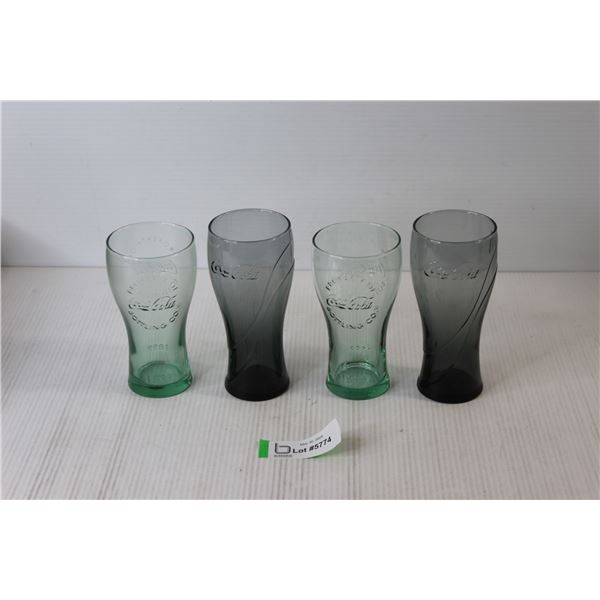 (4) Coca-Cola Glasses
