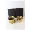 Image 1 : (2) Notepads with Holders, (2) Brass Plant Holders
