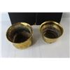 Image 2 : (2) Notepads with Holders, (2) Brass Plant Holders