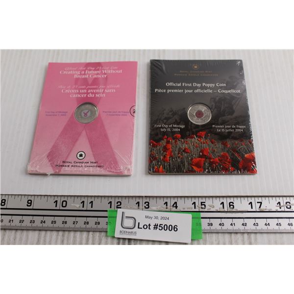 Breast Cancer Coin, Poppy Coin