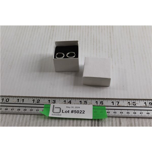 Sterling Silver Cubic Zirconia 12mm Hoop Earrings