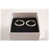 Image 2 : Sterling Silver Cubic Zirconia 12mm Hoop Earrings