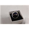 Image 3 : Silver Blue Stone Men's Ring - Size 10