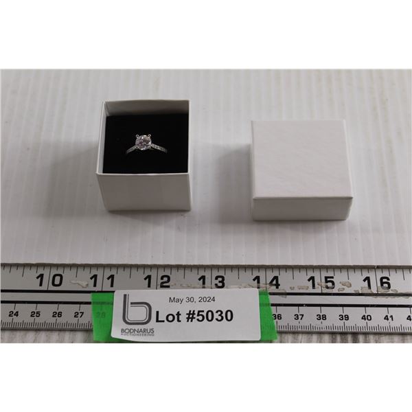 Sterling Silver Cubic Zirconia Ring - Size 10