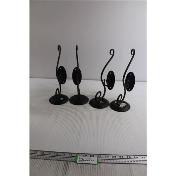 (4) Black Wall/Table Sconces