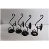 Image 2 : (4) Black Wall/Table Sconces