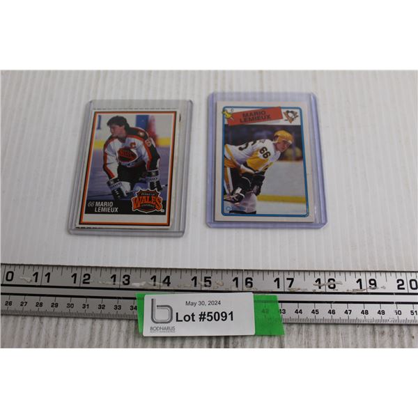 Mario Lemieux 4th Year OPC Hockey Card, Jello Rookie Hockey Card
