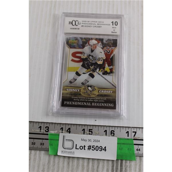 Sidney Crosby Graded 10 Mint Hockey Card