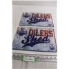 Image 1 : (2) Edmonton Oilers Shed Signs - 12" x 8"