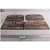 Image 1 : (4) NFL Wooden Placards - 12" x 6"