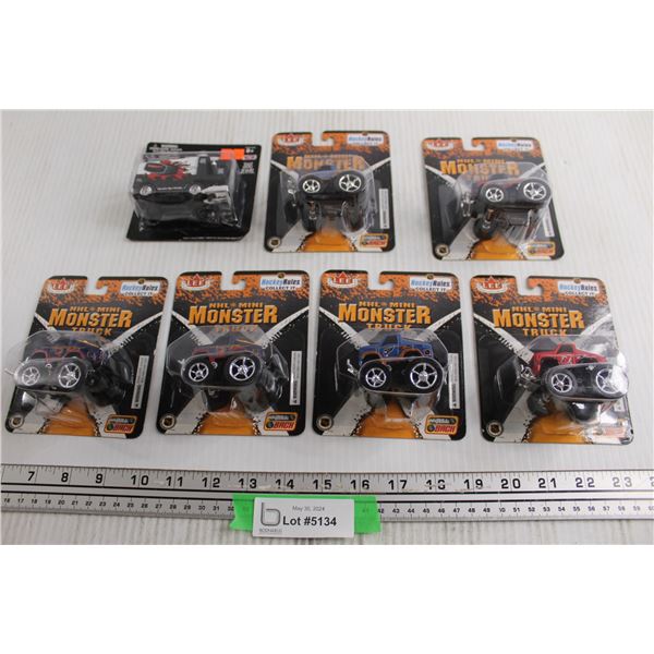 (6) NHL Monster Truck Toys - Sealed, NHL Zamboni Toy - Sealed