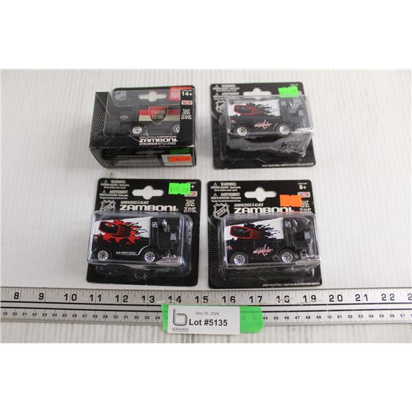 (3) NHL Zamboni Toys - Sealed, NHL Zamboni Bottle Opener - Sealed