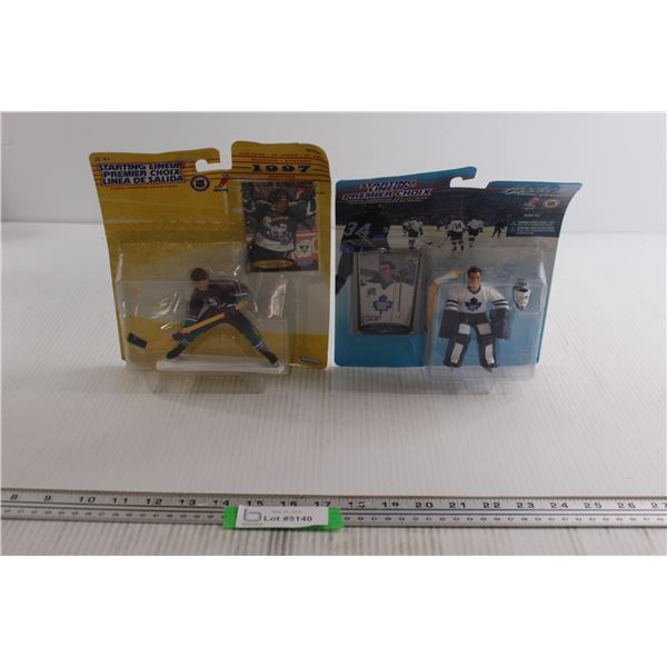 (2) Starting Lineup Hockey Figurines - Curtis Joseph, Teemu Selanne, Sealed