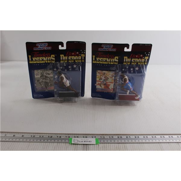 (2) Starting Lineup Timeless Legends Figurines - Michael Jordan, Jesse Owens, Sealed