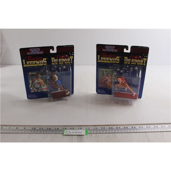 (2) Starting Lineup Timeless Legends Figurines - Dan O'Brien, Florence Griffith Joyner, Sealed