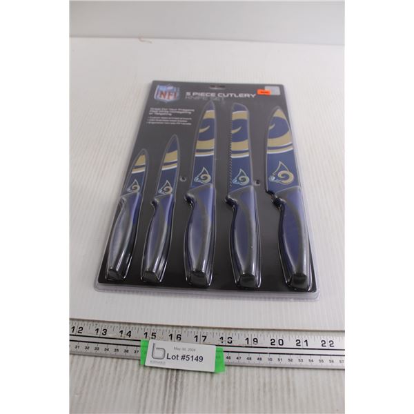 NFL Los Angeles Rams 5-Piece Knife Set - Sealed