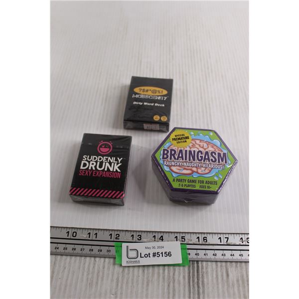 (3) Adult Card Games - Sealed