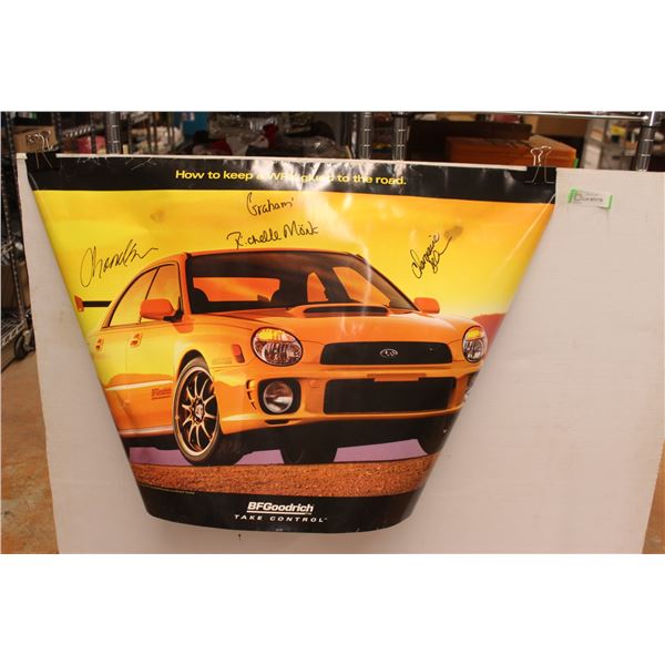 BFGoodrich Signed Poster - Sticky Tack Marks
