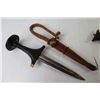 Image 4 : (3) Daggers w/Wooden Handles & Sheaths (1 is rusty)