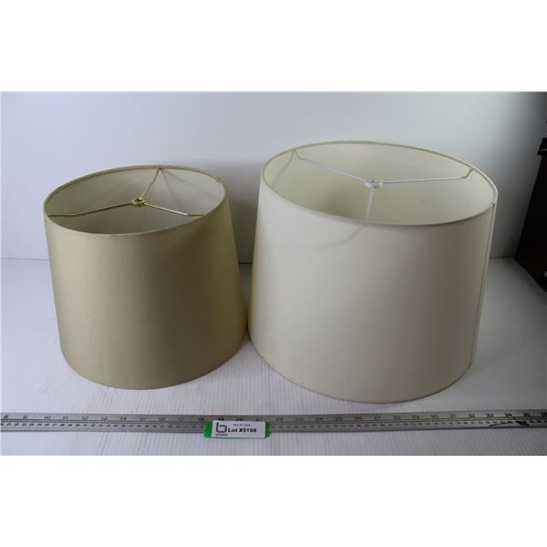 (2) Lamp Shades (white & off white)