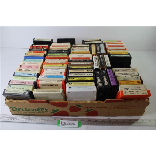 (60+) 8 Track Tapes - The Cars - Prisim - Dance Party - Dixie Land - Cotton Pickers - Aerosmith - Bi