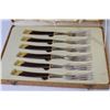 Image 3 : Vintage Knife & Fork Set in Case (incomplete)