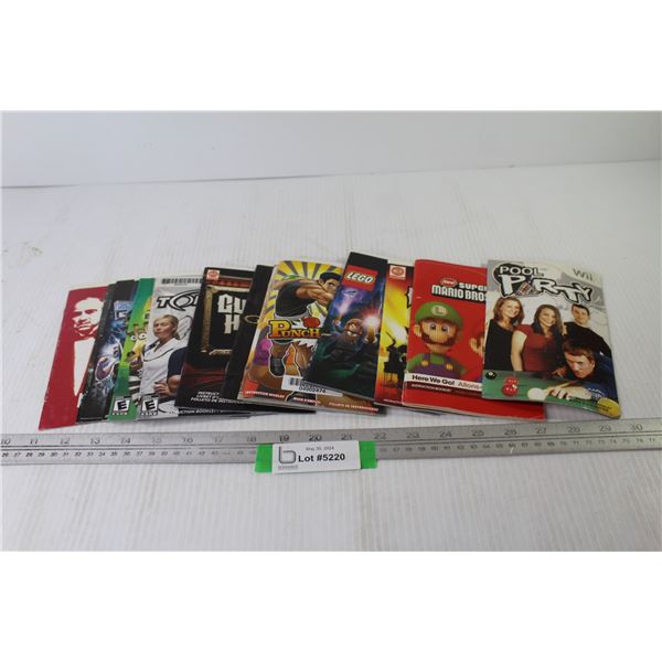 (17) Wii Game Manuals