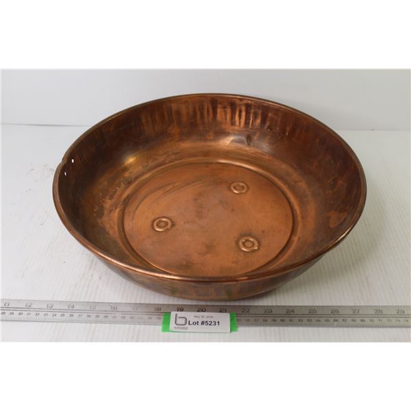 Copper Pan (missing handle - 15 3/4")
