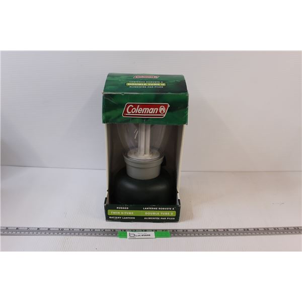 Coleman Twin U Tube Battery Lantern in Box - Untested