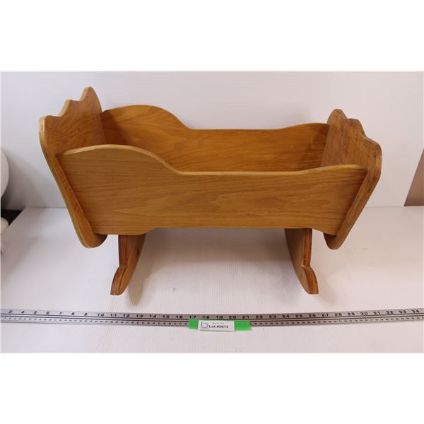 Home Built Wooden Baby Doll Rocking Cradle