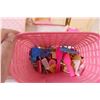 Image 3 : (6) Lot of Barbie Style Furniture: Bed; Fridge; Cupboards and Basket of Accessories