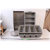 Image 1 : (10) Restaurant Equipment: 3 - Rubbermaid Utensil Tray; 6 - Small Aluminum Pans