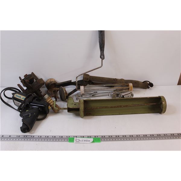 (6) Lot of Old Parts and Tools